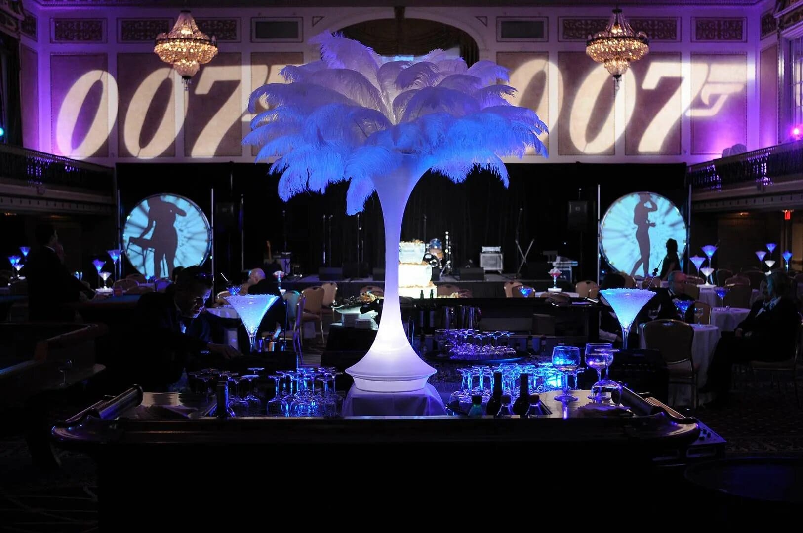 Przykładowy wystrój tematyczny w stylu 007